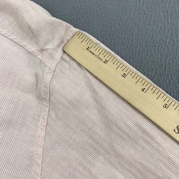 Abercrombie & Fitch Top Button Up Boyfriend Size XL Long Sleeve Pink Soft Cotton - Picture 10 of 16